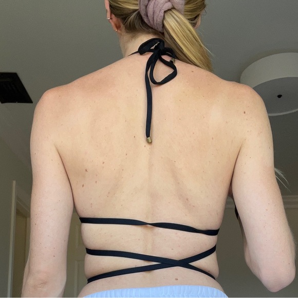 VICTORIA SECRET/ L* SPACE SWIM BLACK BIKINI - Picture 8 of 8